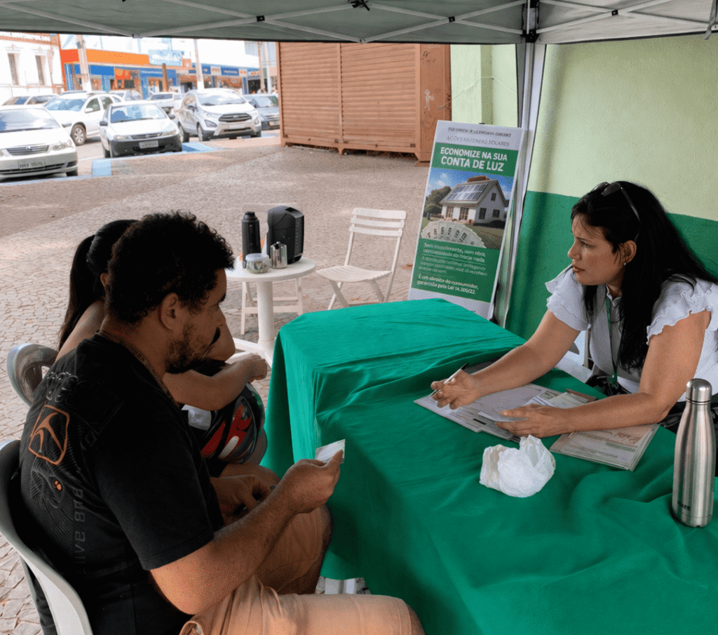 O Mutirão do Desconto na Energia é uma ação que fazemos nas ruas pra otimizar os resultados e cadastrar muitos clientes no mesmo dia.