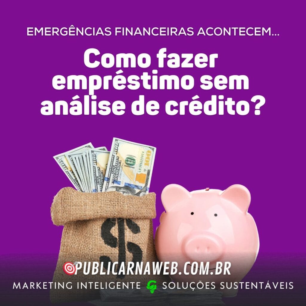 Empréstimo sem análise de crédito. Receba em tempo real e pague em até 12 x no cartão de crédito.
