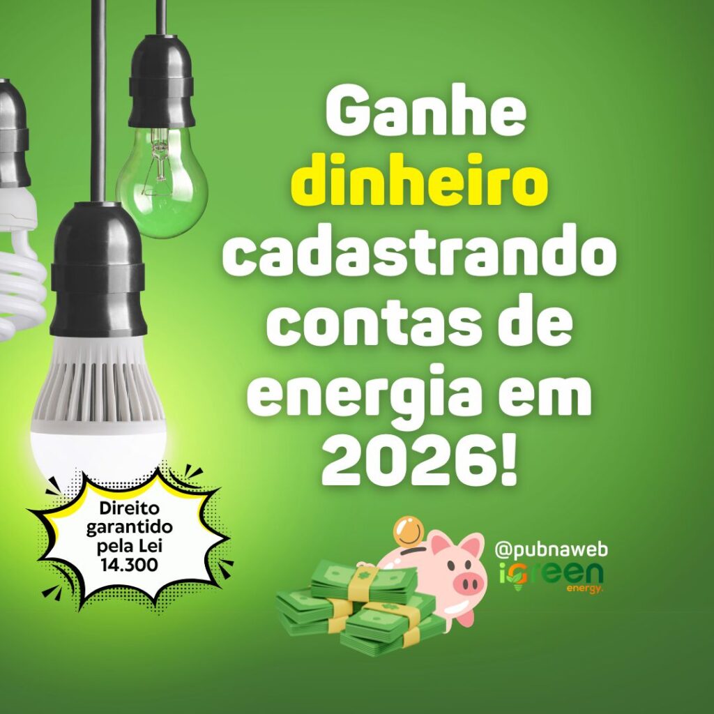 Ganhe dinheiro para cadastrar contas de luz em 2026