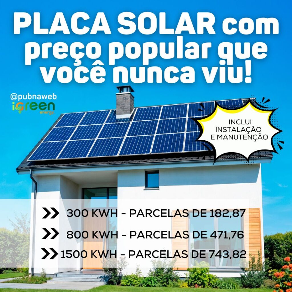 Placa solar com preço popular que você nunca viu. Oferta imperdível