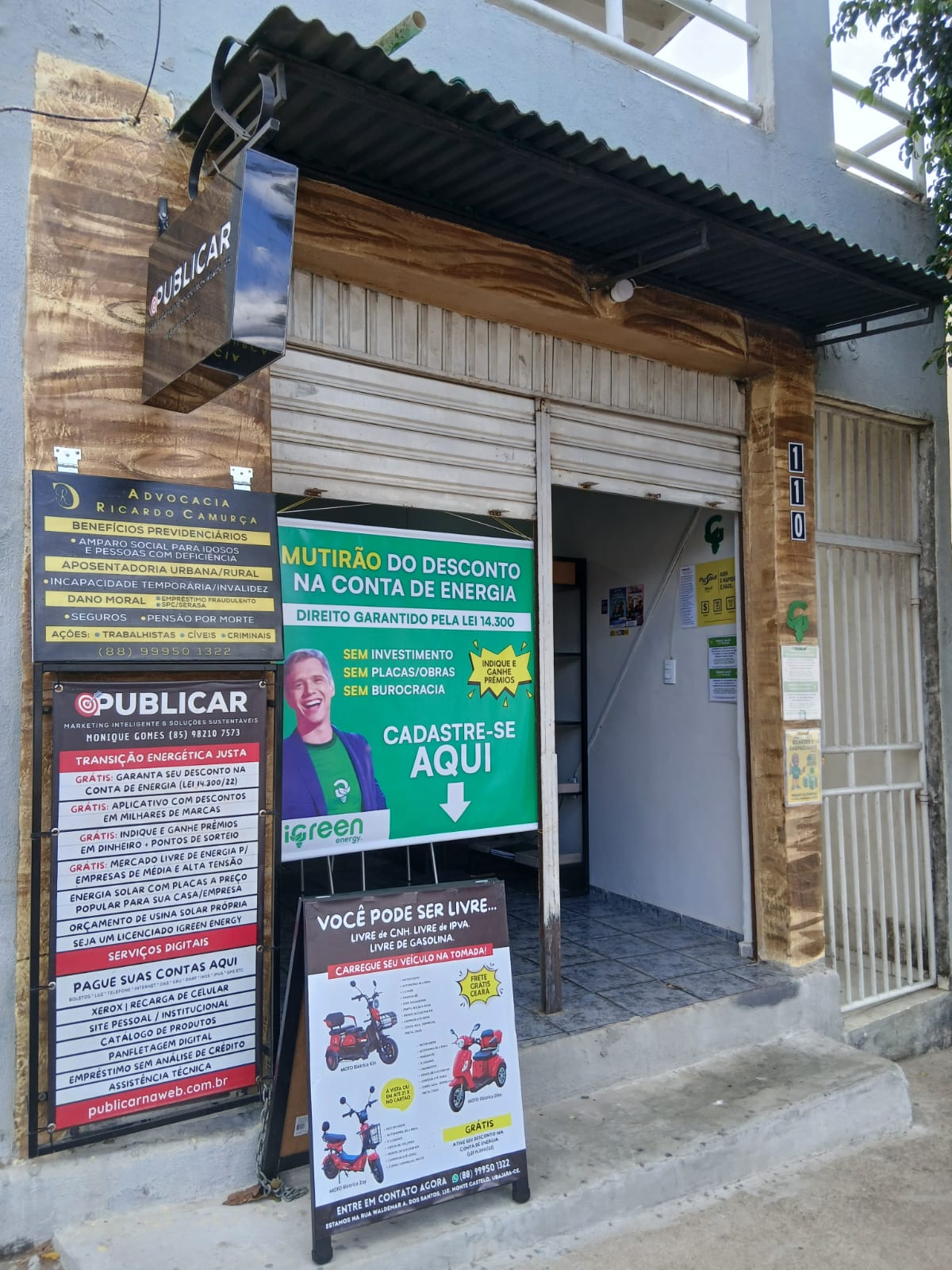 Escritório da Publicar Marketing Inteligente & Soluções Sustentáveis em Ubajara, na Rua Waldemar A dos Santos, 110. Bairro Monte Castelo.