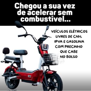 Veículos elétricos livres de CNH, IPVA e gasolina. Carregue na tomada de casa.